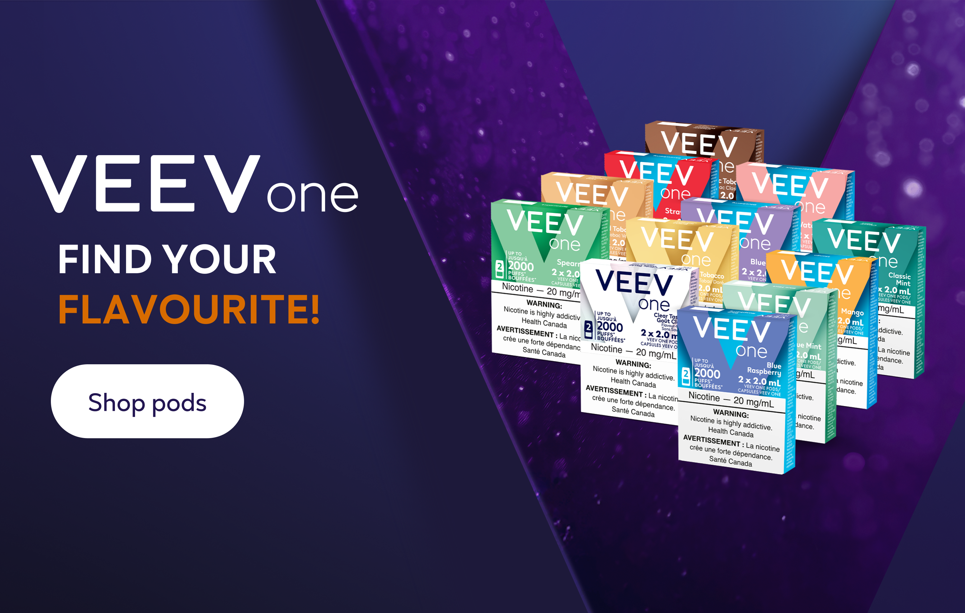 
VEEV ONE bundle on a brown V background.